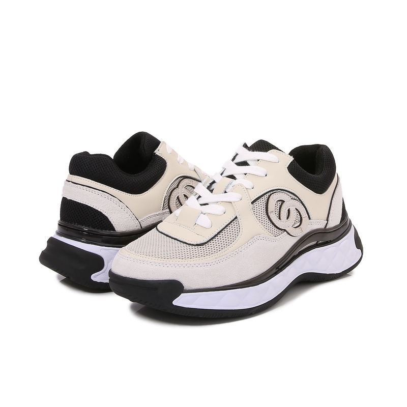 2026 Little Chanel Dad Shoes Versatile White Sneakers Mesh Breathable Height-Increasing Casual Shoes Dad Shoes Women's Style with Fleece Lining 2026 Little Chanel Dad Shoes Versatile White Sneakers Mesh Breathable Height-Increasing Casual Shoes Dad Shoes Women's Style with Fleece Lining