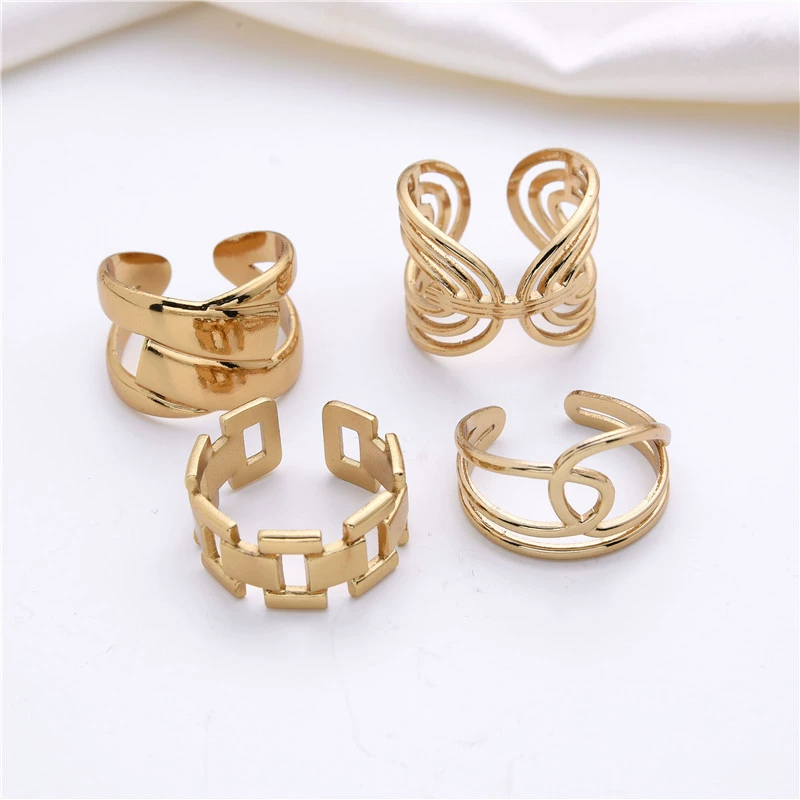 Fashionable ring for men and women, adjustable accessory, European style, Birthday gift