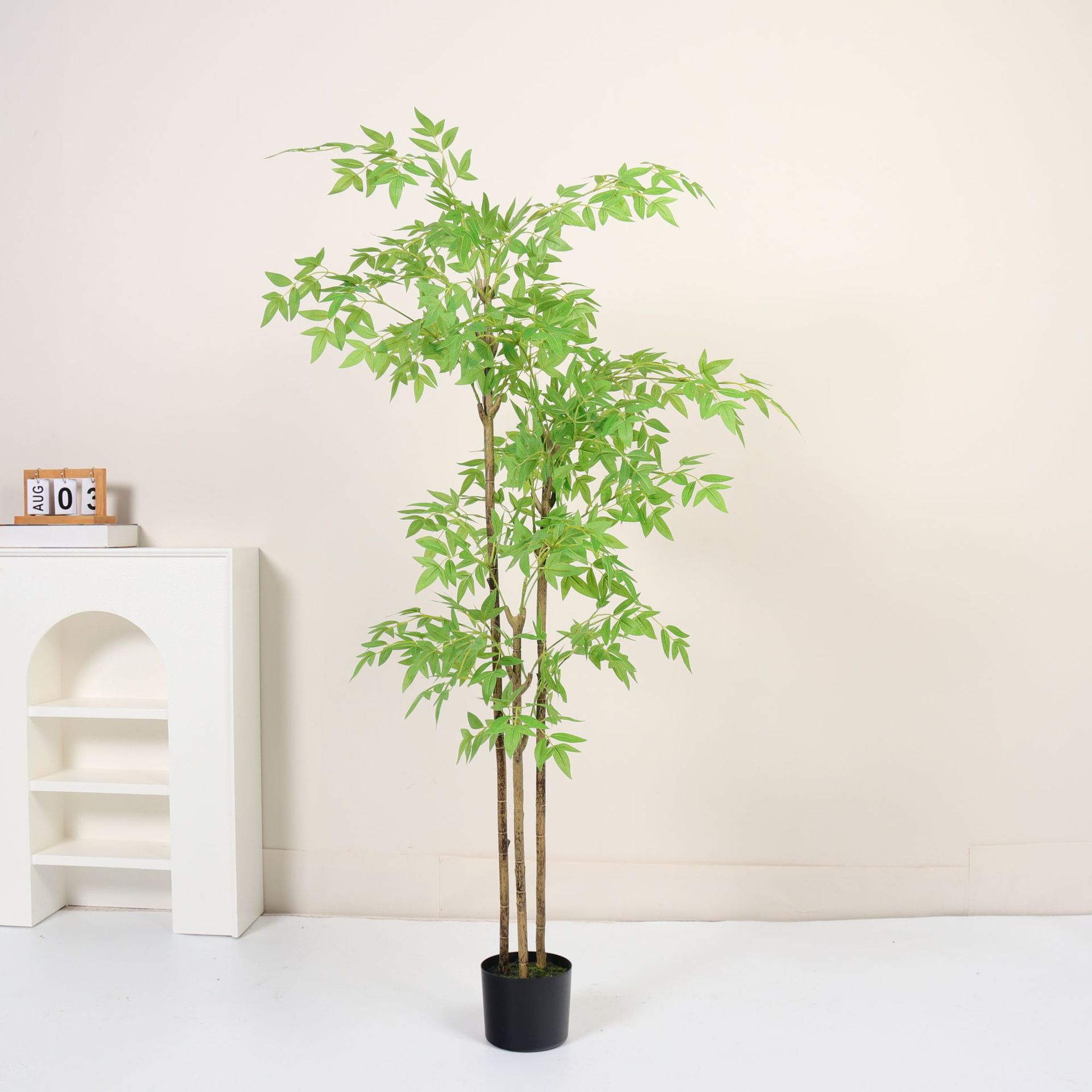 Simulación de bambú Nantian Simulación de decoración de plantas verdes Hogar Interior Sala de estar Decoración Planta de simulación de bambú falso en maceta