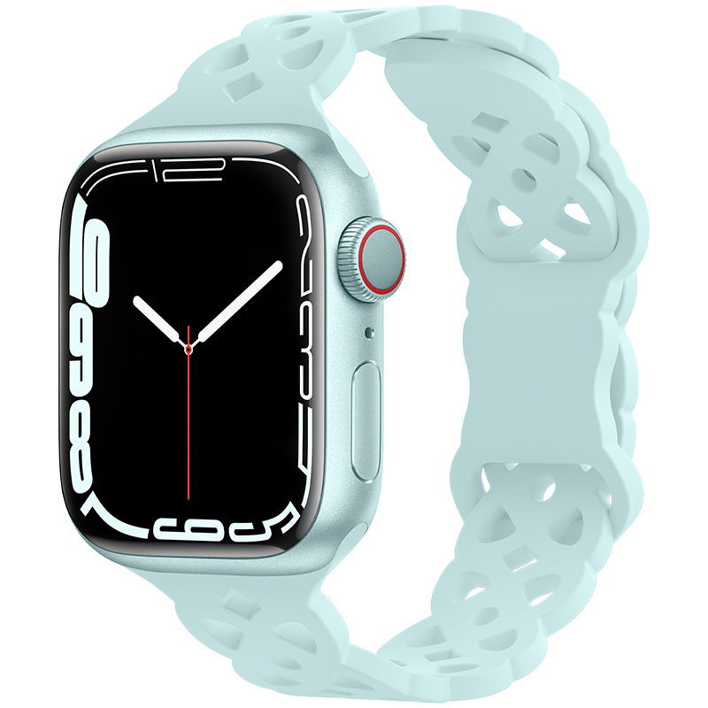 Cat, Eye, Solid Color, Apple Pattern Casual Cat Eye Solid Color Silica Gel Watch Strap