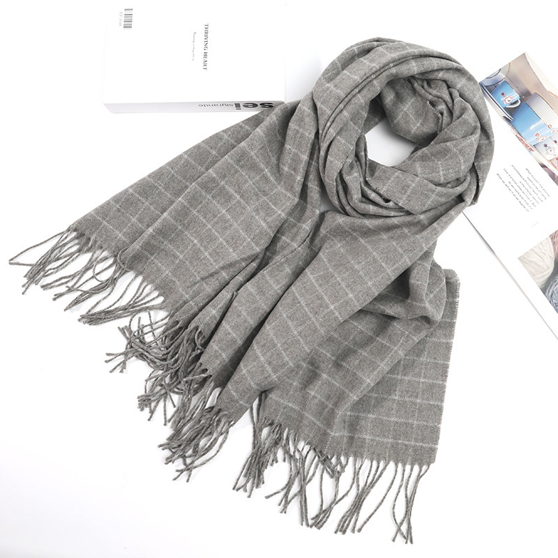 Plaid Scarf in Black
