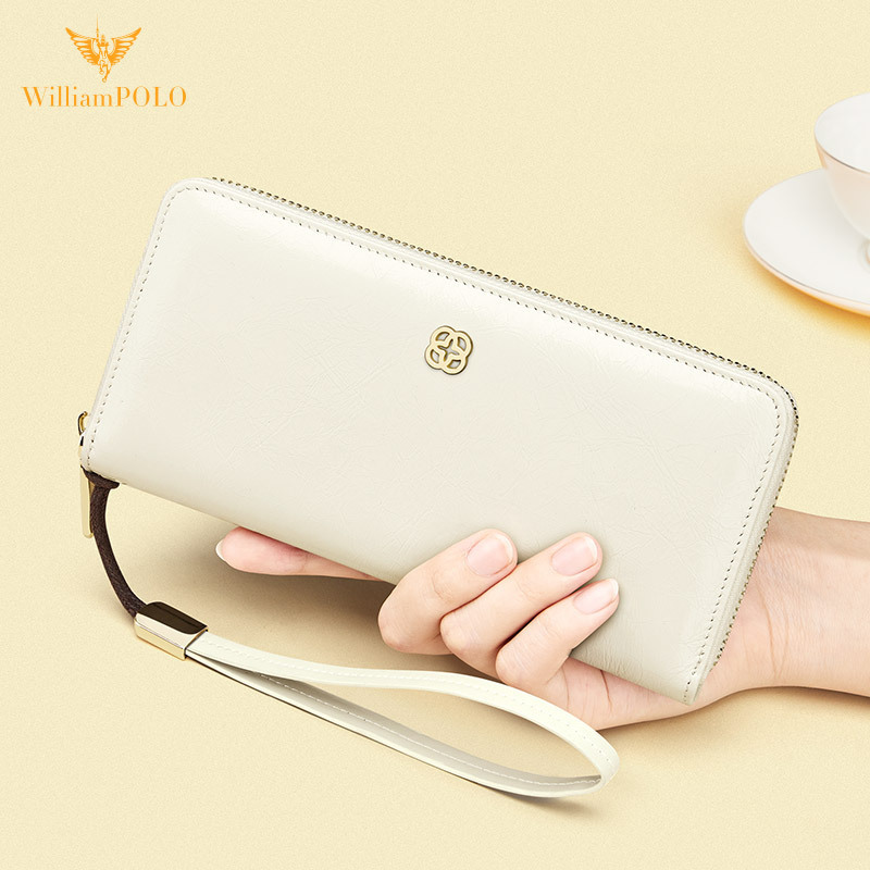 King Paul Genuine Leather Wallet Women's Long Wallet Lightweight Card Holder Women's Fashionable Elegant Handbag Large Capacity Wallet King Paul Genuine Leather Wallet Women's Long Wallet Lightweight Card Holder Women's Fashionable Elegant Handbag Large Capacity Wallet