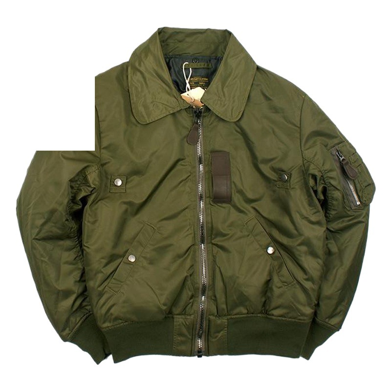 Nueva Fuerza Aérea B-15 chaqueta traje de vuelo Cuello de piel desmontable B-15 chaqueta de vuelo de los hombres y las mujeres de algodón acolchado chaqueta