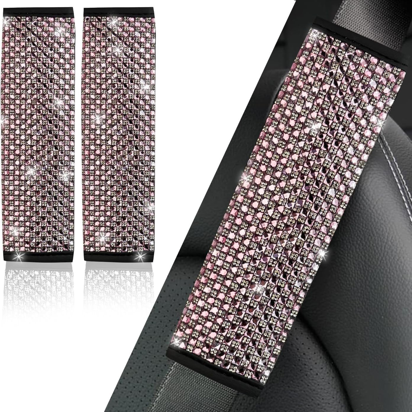 Car diamond steering wheel cover Amazon foreign trade car handle cover rhinestone with drill four seasons universal handle cover wholesale