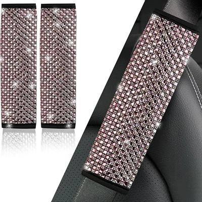 cover rhinestone with drill four — Steering wheel cover - pink-shoulder-pads-38cm