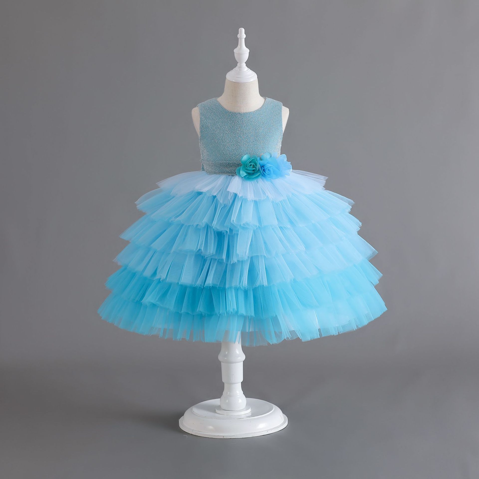 Ventas calientes de ropa infantil de verano nuevos vestidos de lentejas de niños vestidos de princesa de pastel vestidos de fiesta de cumpleaños de chicas
