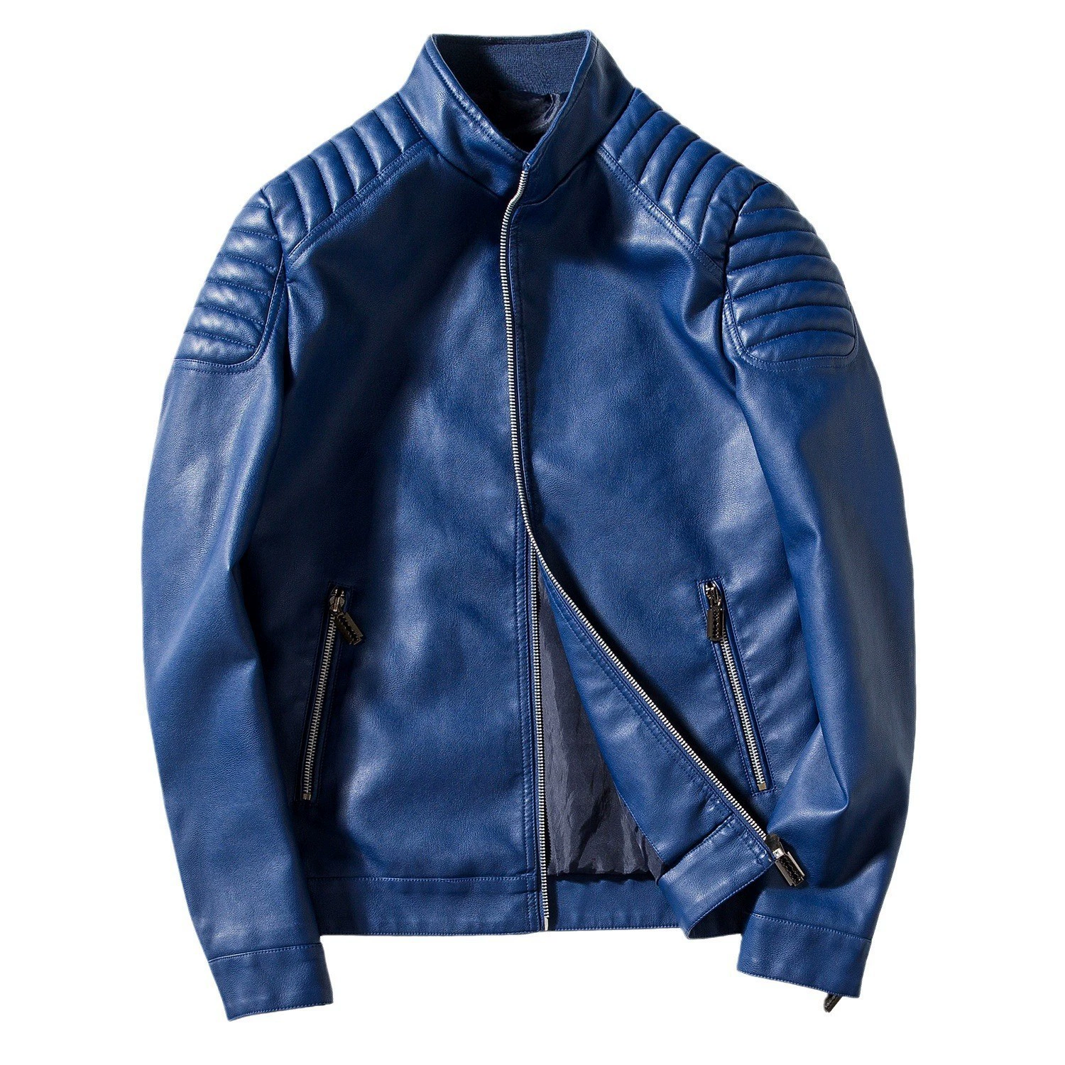 Новая трансграничная поставка AliExpress, весенне-осеннее пальто, летающая куртка из искусственной кожи, свободная модная мужская кожаная куртка больших размеров