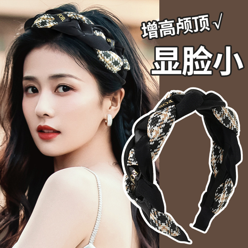 复古法式高颅顶发箍女款2025新款网红头饰黑色高级感压发发卡|undefined