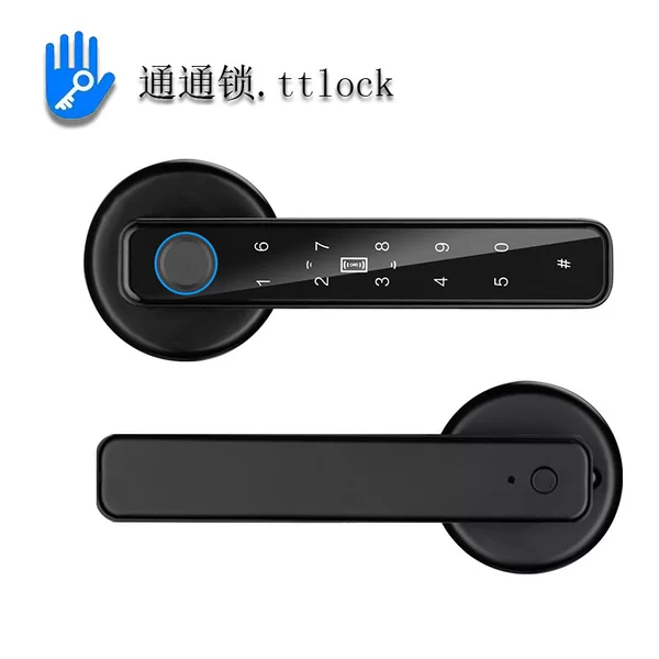 Wooden Door Smart Lock Double Row Password Swipe Fingerprint Lock Indoor Door Office Pass Lock Export Cross-border ttlock