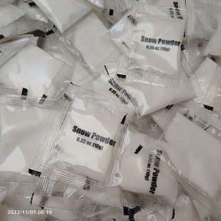 Factory supply 10 grams of snow pollen diy Christmas snowflake pouch packaging snow pollen artificial snow pollen