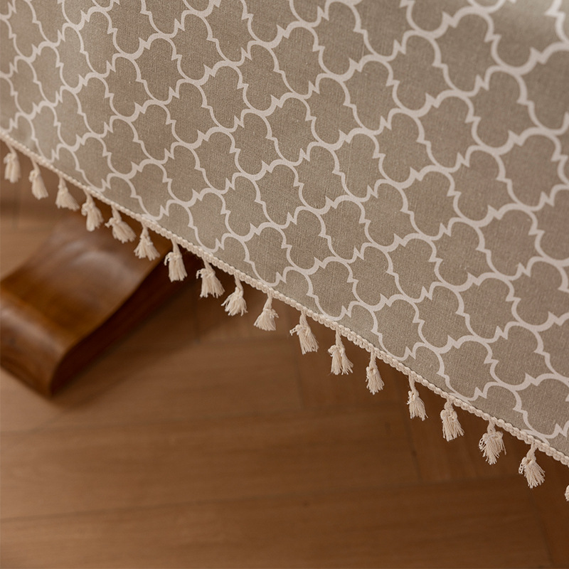 Mantel europeo con diseño de flores y farolillos, mantel rectangular de lujo ligero de alta gama, impermeable, antideslizante, resistente al desgaste, cubierta para mesa de centro, venta al por mayor