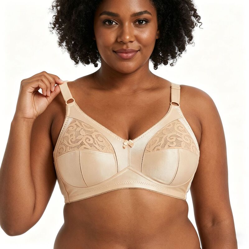 Direct from the manufacturer, plus-size ultra-thin full-cup sexy breathable lace underwire bra BCDE cup wholesale