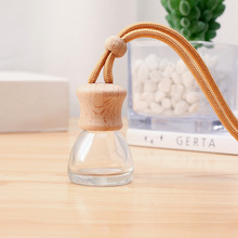 高腰盖圆锥形瓶车载挂绳香水瓶车载空调孔香水空瓶件车内饰品空瓶