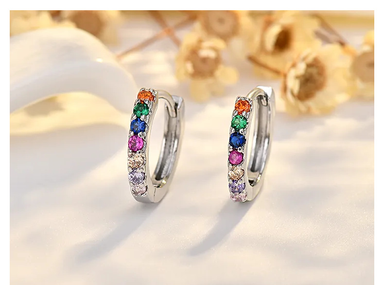 3g Weight Copper Ear Needle Material Zircon Inlay Material Hoop Earrings Classification 1 Pair Quantity Daily Occasion Copper Material Geometric Pattern Women's Gender Simple Style Style 1 Pair Simple Style Geometric Copper Zircon Hoop Earrings 4
