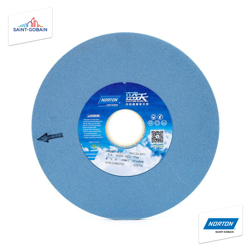 圣戈班诺顿 蓝天平面砂轮 180*12.7*31.75 白刚玉 平面磨床