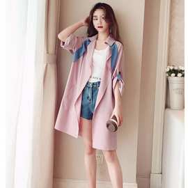 风衣女中长款矮小个子春秋夏新款韩版宽松大衣薄款百搭外套