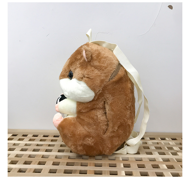 Cartoon Hamster Plush Hand Warmer Doll Bag Wholesale Nihaojewelry display picture 2