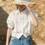 深圳法式夏季女短袖白衬衫