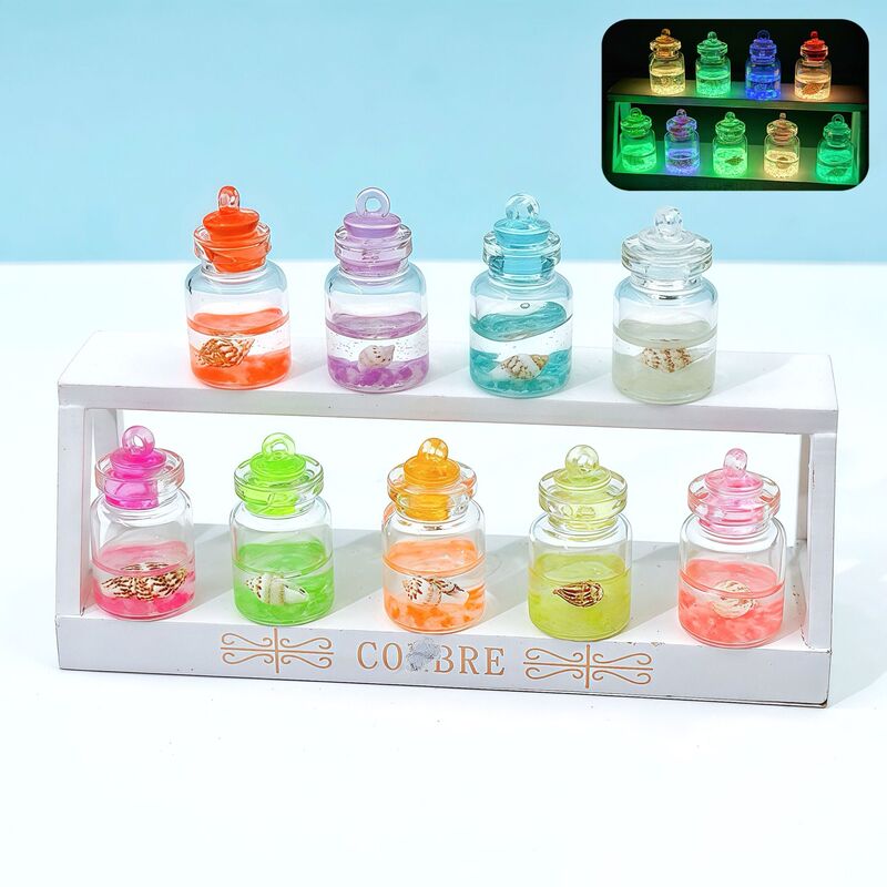 Luminous Conch Bottle Drift Bottle DIY Jewelry Accessories Keychain Earrings Pendant Creative Glass Wishing Bottle Luminous Conch Bottle Drift Bottle DIY Jewelry Accessories Keychain Earrings Pendant Creative Glass Wishing Bottle