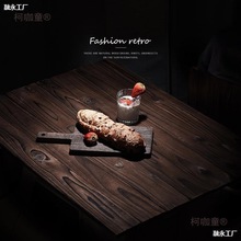 拍摄木板做旧摄影老门板美食拍照背景板白色掉漆斑驳复古暗麦太保