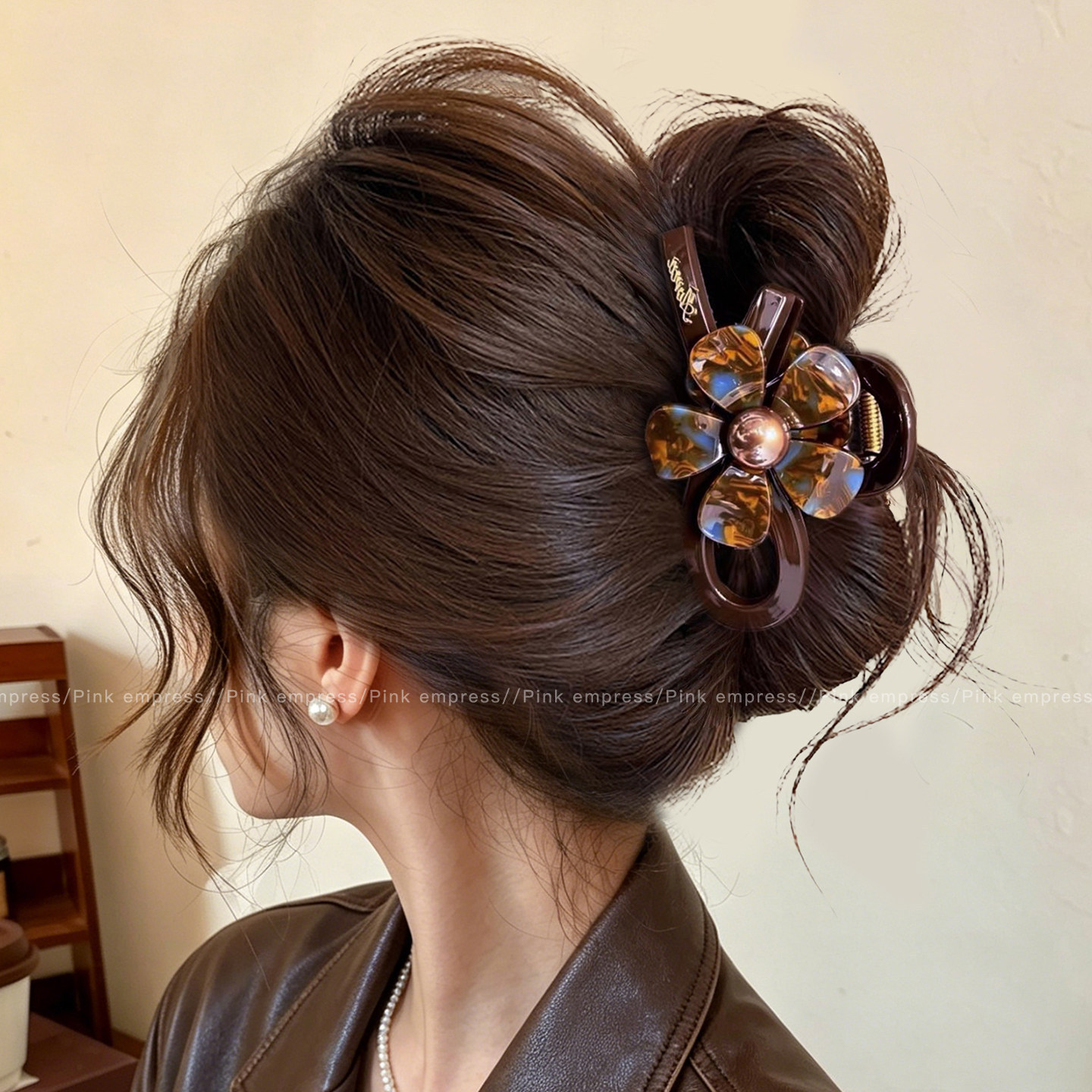 2026 nuevo clip de cabello ondulado clip de cabello de tiburón grande clip de cabello de mujer detrás de la cabeza de alta sensación clip de cabello accesorios para el cabello