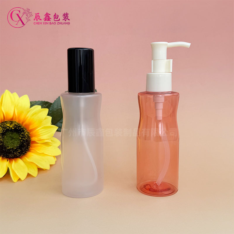 厂家直销PET瓶150ml按压式洗卸妆油 卸妆水 爽肤水塑料分装瓶