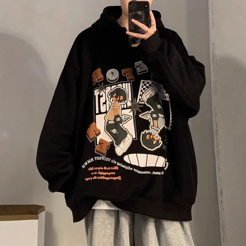 Cotton demi-season Japanese hoody