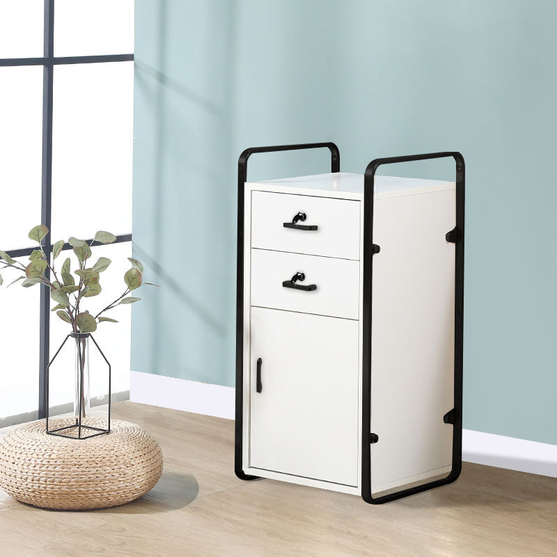 2024 새로운 블랙 프레임 화이트 캐비닛