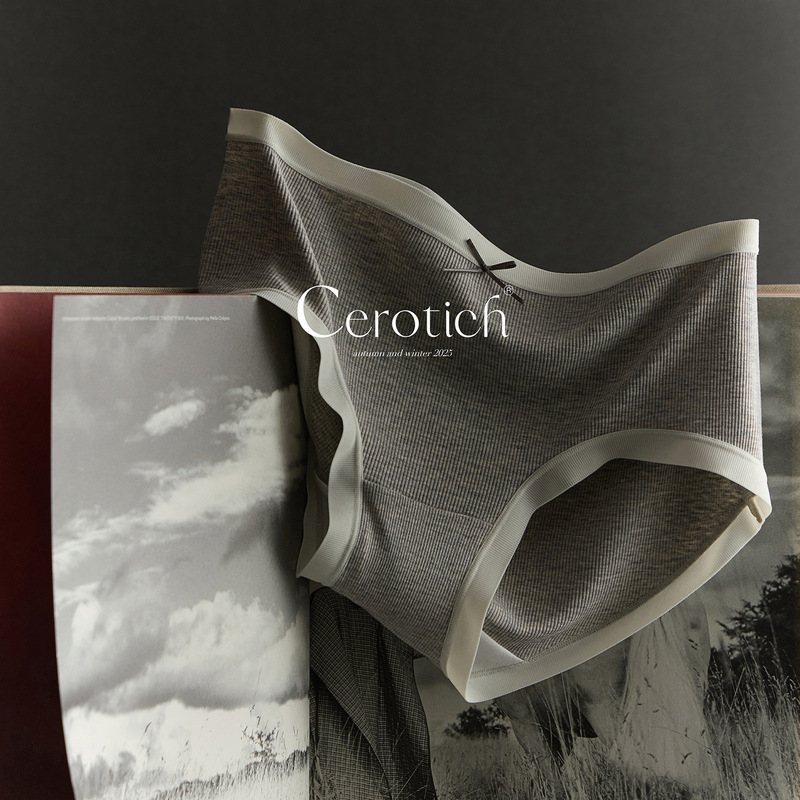 Cerotich Autumn and Winter Australian Merino Sheep Wool Women's Underwear Simple Threaded Pure Color Anti-Exposure Briefs
