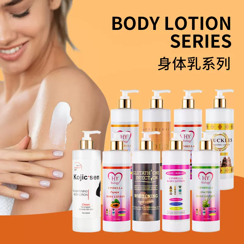 外贸工厂跨境香氛身体乳美白去干皮Body Milk持久保湿木瓜润肤乳