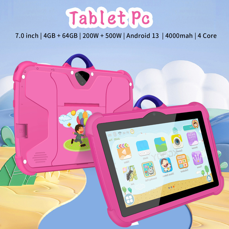 Cross-Border 7-Inch 2025 New Kidsren's Smart Android Tablet Computer with Rich Vision Protection and Educational Applications