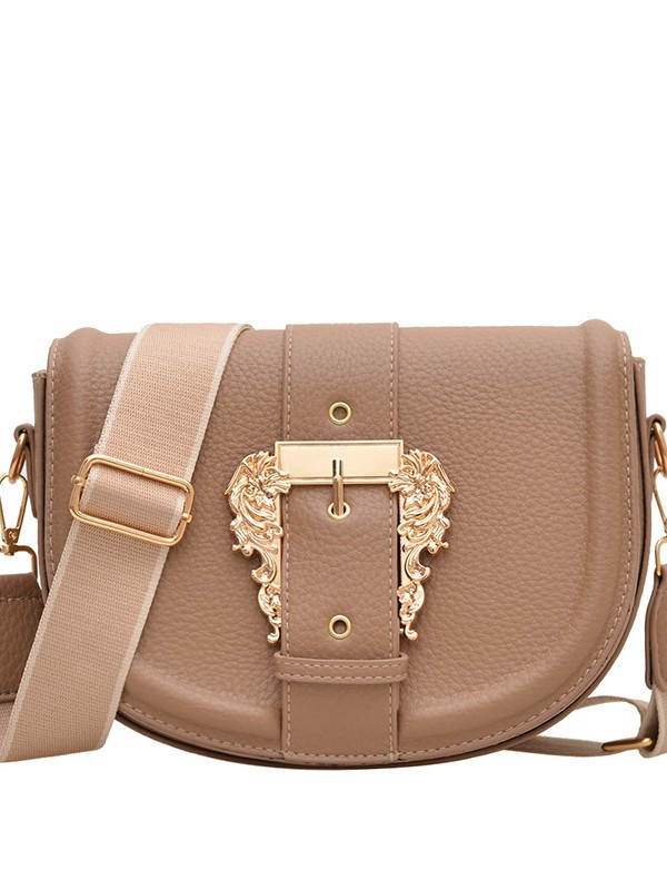 Bolsa de silla de moda coreana de medio círculo para mujeres 2025 nuevo cross-border retro alta textura versátil mochila de hombro