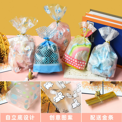 Factory direct sales candy bag snack plastic packaging bag transparent children's gift bag holiday gift small bag wholesale