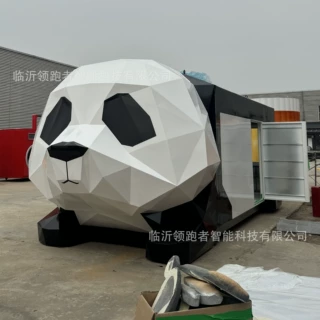 网红收音机餐车定制款熊猫造型车景区营地商业街打卡地咖啡摆摊车