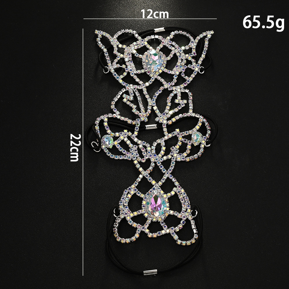 Ventas transfronterizas de cadenas de piernas de viento bohemio exageradas cadenas de piernas de diamante de color accesorios cadenas de cuerpo cadenas de piernas femeninas