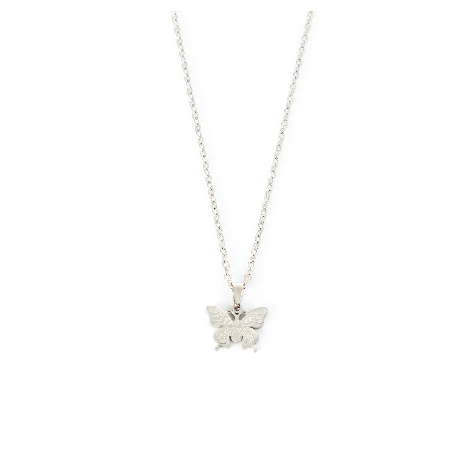 Fashion Butterfly Stainless Steel Plating Pendant Necklace