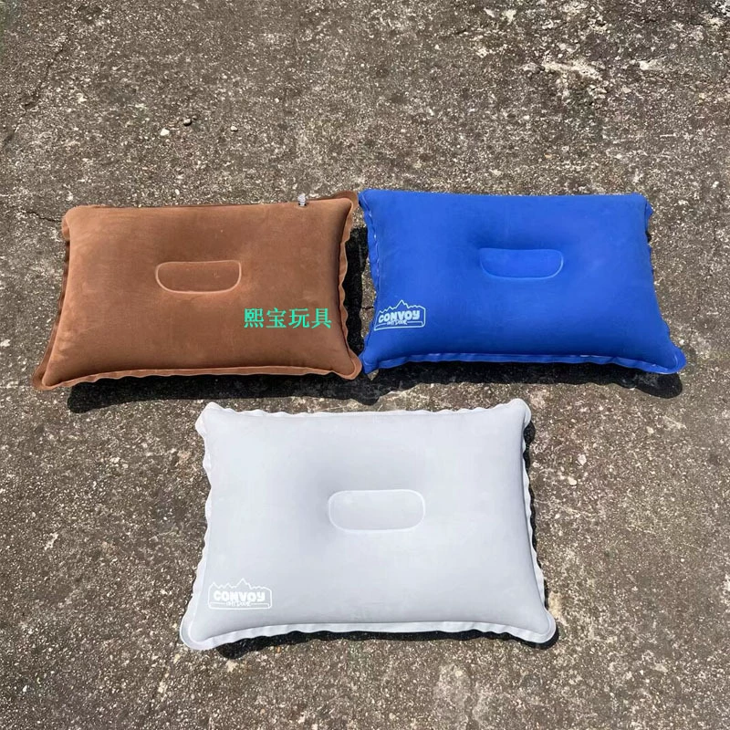 Производитель: индивидуальный надувной квадратный флокированный подушка из ПВХ, синяя, портативная подушка для путешествий на открытом воздухе