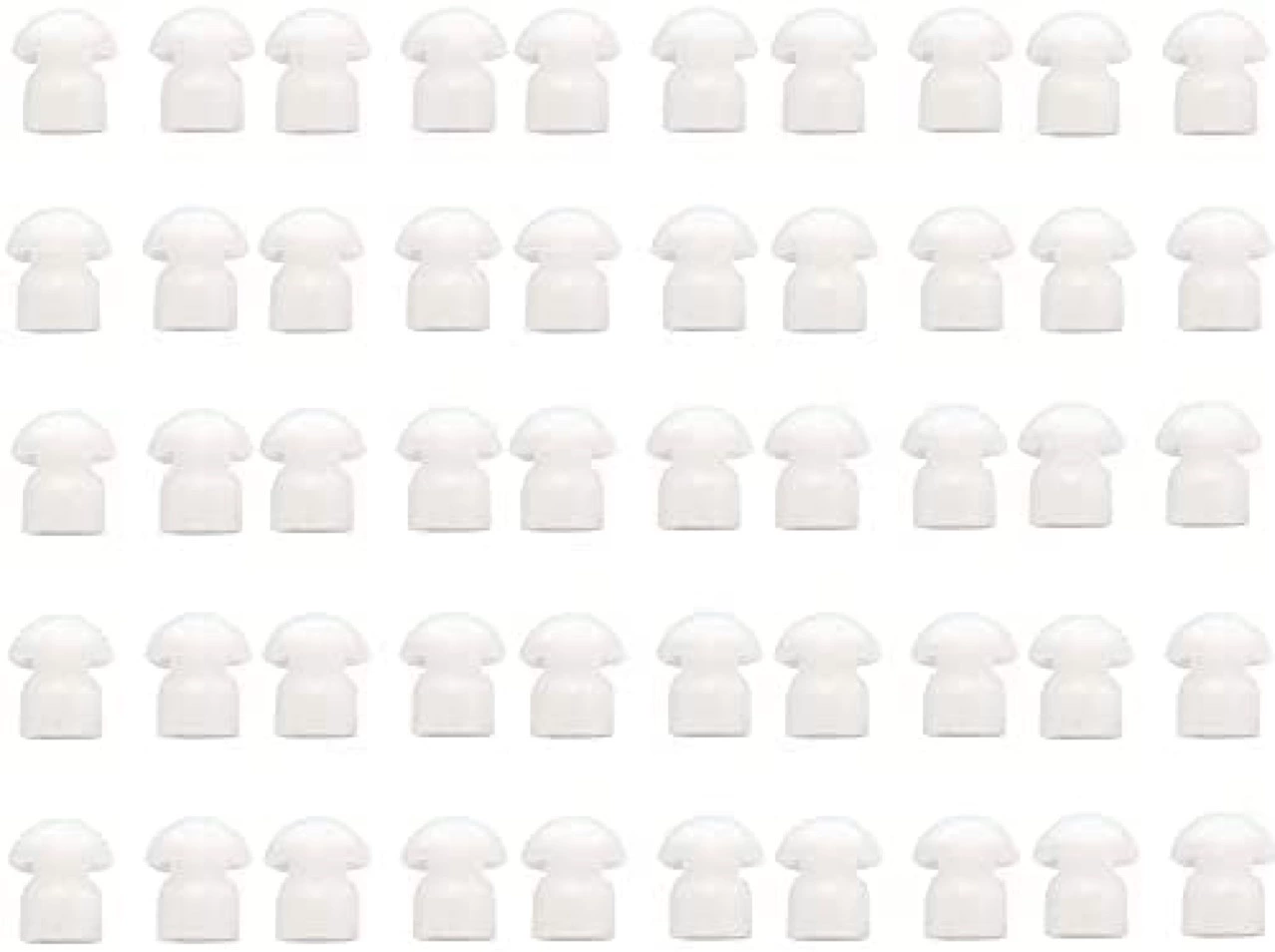 50 шт. Сменные беруши-грибы, подходящие для оригинального стиля звуковой трубки, двойные беруши, шланг для наушников, резиновая заглушка