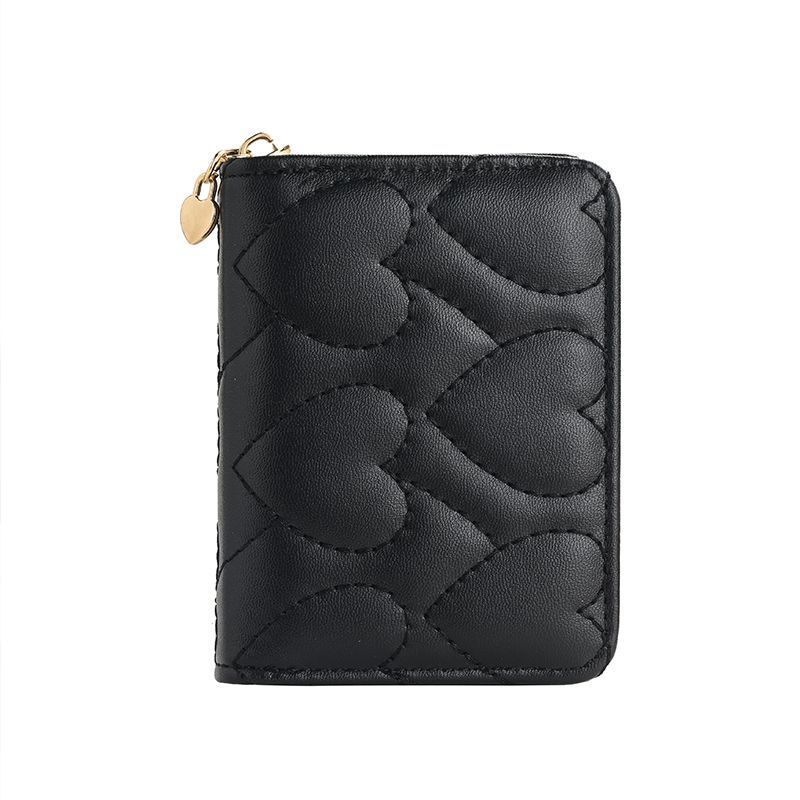 La textura es absolutamente ~ Tarjeta de billetera de amor multifuncional para mujer nueva posición de tarjeta multi-anti-desmagnetización de gran capacidad exquisita gama alta y compacta