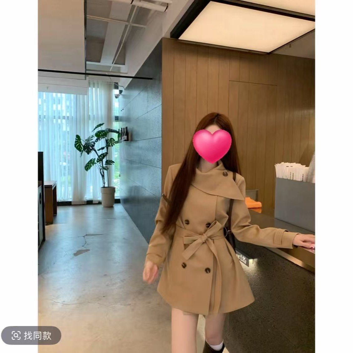 千金UM家2025秋网红新款英伦风双排扣韩版通勤风衣外套女