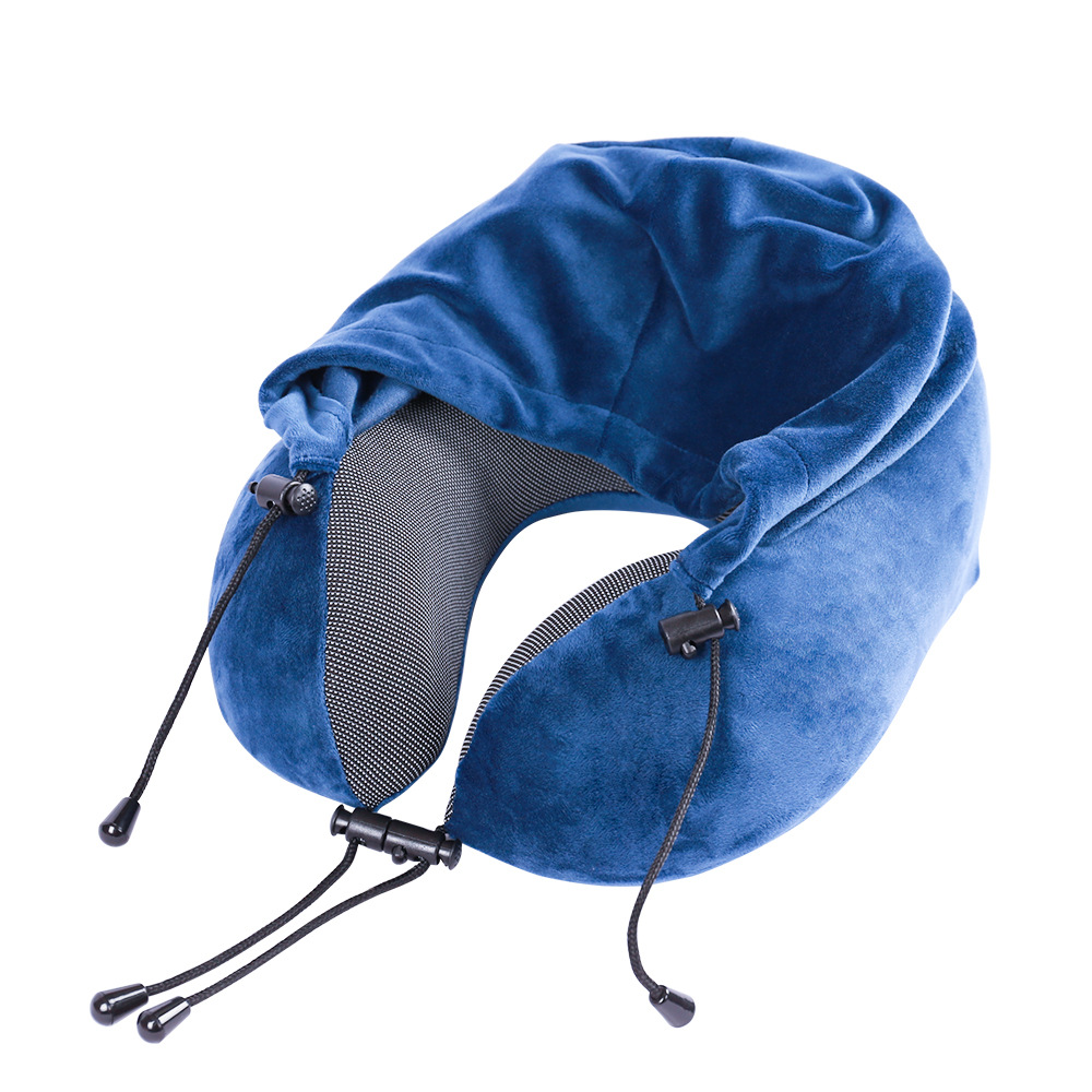 Nuevos productos transfronterizos pueden personalizar la memoria de algodón sombrero almohada en forma de U almohada de cuello almohada de avión de rebote lento almohada de viaje personalizada