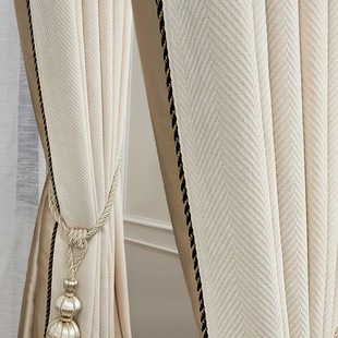 Modern Light Luxury Simple High-End Curtains 2025 New Style Villa French Living Room Bedroom High-End Thickened Chenille