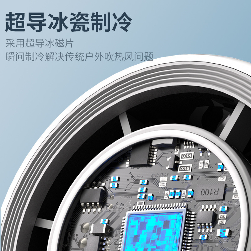 2025 新 100 ギア高速氷冷却ハンドヘルドファン USB ミニ充電ターボ小型ファンクロスボーダー|undefined