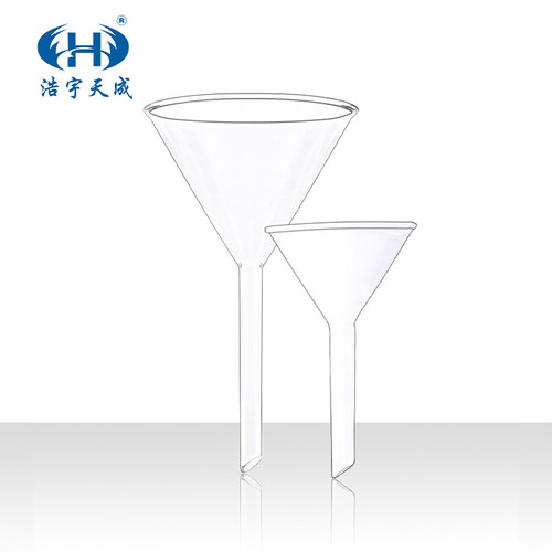 Glass funnel plastic funnel short neck long neck tapered 40/50/60/75/90mm triangular funnel teaching equipment