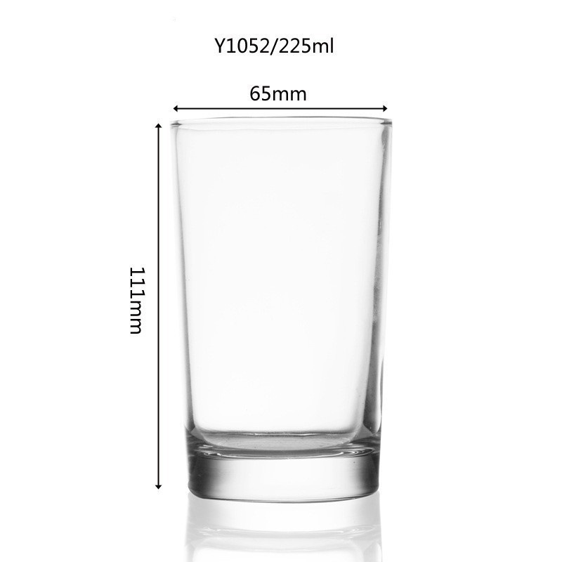 Tazas de agua de vidrio al por mayor tazas de té transparentes tazas de leche de desayuno tazas de cerveza al por mayor logotipo imprimible