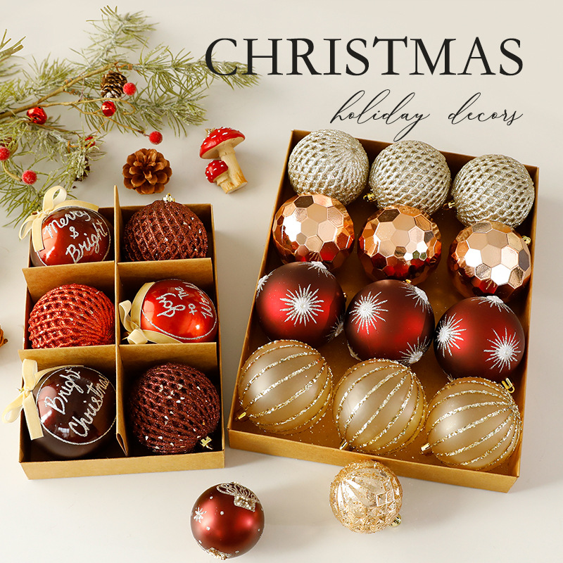 Nueva bola de Navidad de color café árbol de plástico estrella de decoración de árbol de Navidad colgante decoración de Navidad colgante