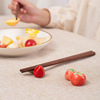 果蔬陶瓷筷拖酒店餐具公筷子搁家用筷架创意多用小筷枕汤匙拖批发