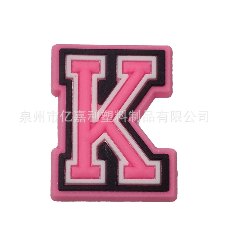 Rosa carta serie agujero zapatos Accesorios agujero zapatos DIY zapatos desmontables flor zapato hebilla al por mayor