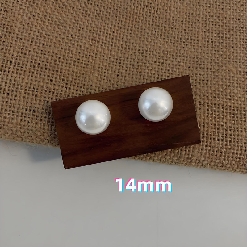 14mm 진주 귀걸이 한 쌍