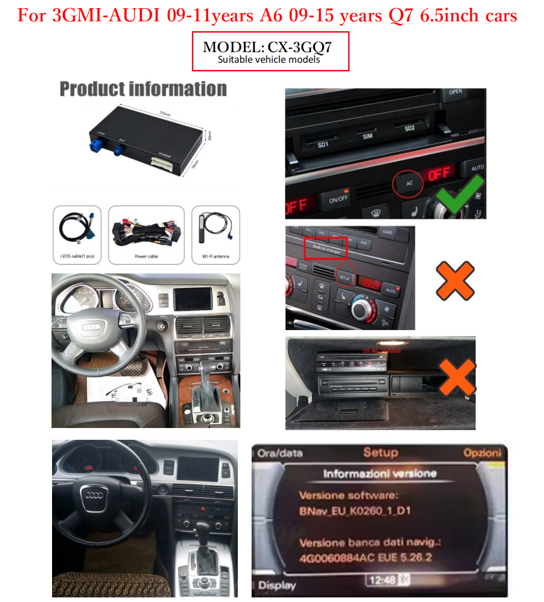 Suitable for Audi Wireless Carplay Module A1 A3 A4 A5 A6 A7 A8 Q1 Q2 Q3 Q5 Q7